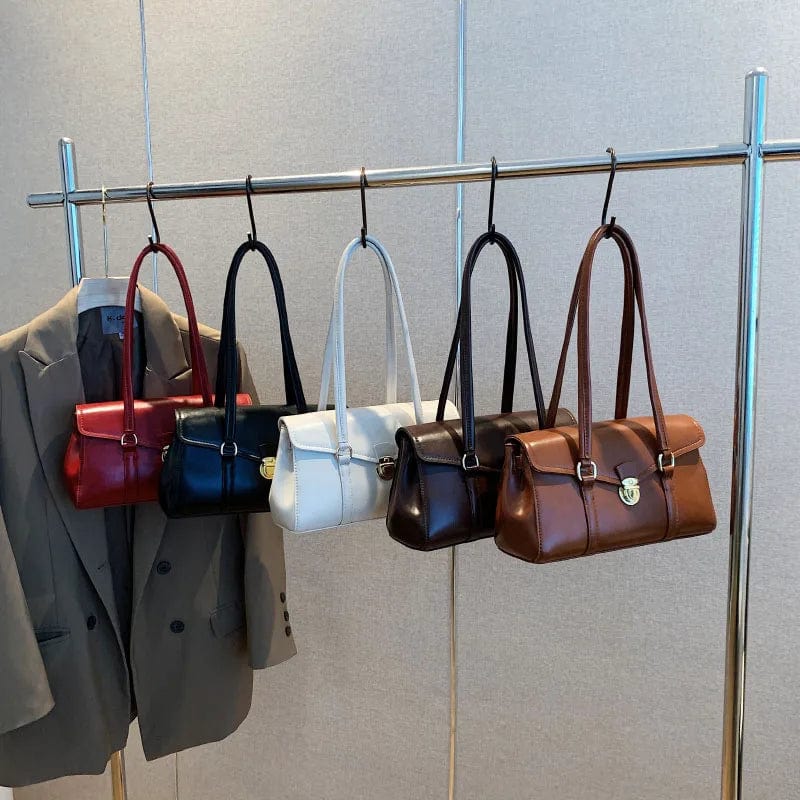 Fashion forward leather handbag