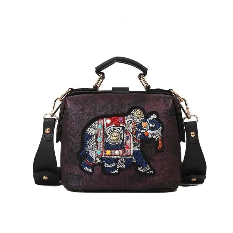 Vintage Embroidery Elephant Bag