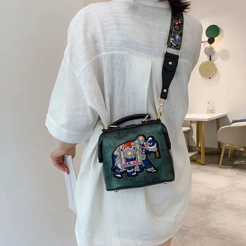 Vintage Embroidery Elephant Bag